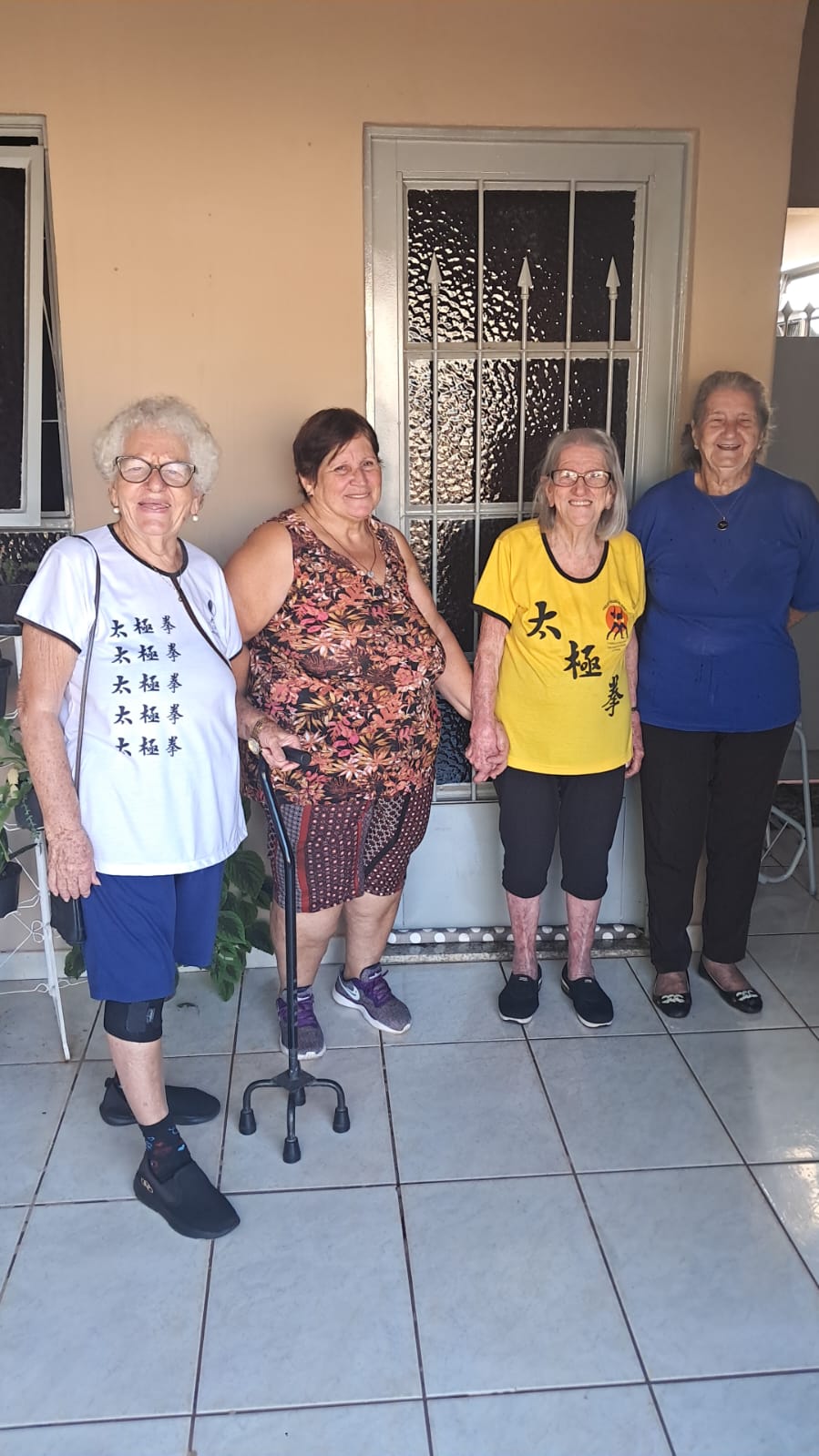 Grupo de pacientes idosas atendidas pela fisioterapeuta